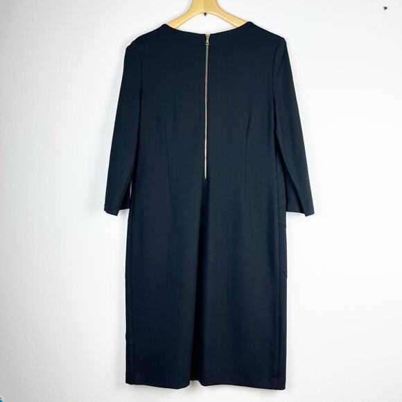 Chicos Angled Seam Wendi Dress Black Size Medium 8 - Picture 3 of 12